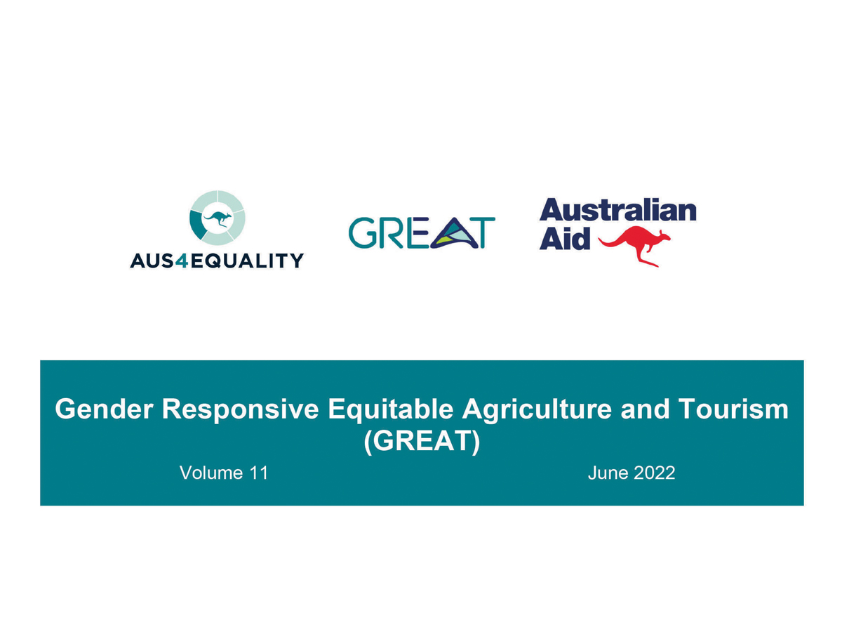Projects in Action: Gender Responsive Equitable Agriculture and Tourism (GREAT): June 2022 Quarterly Newsletter