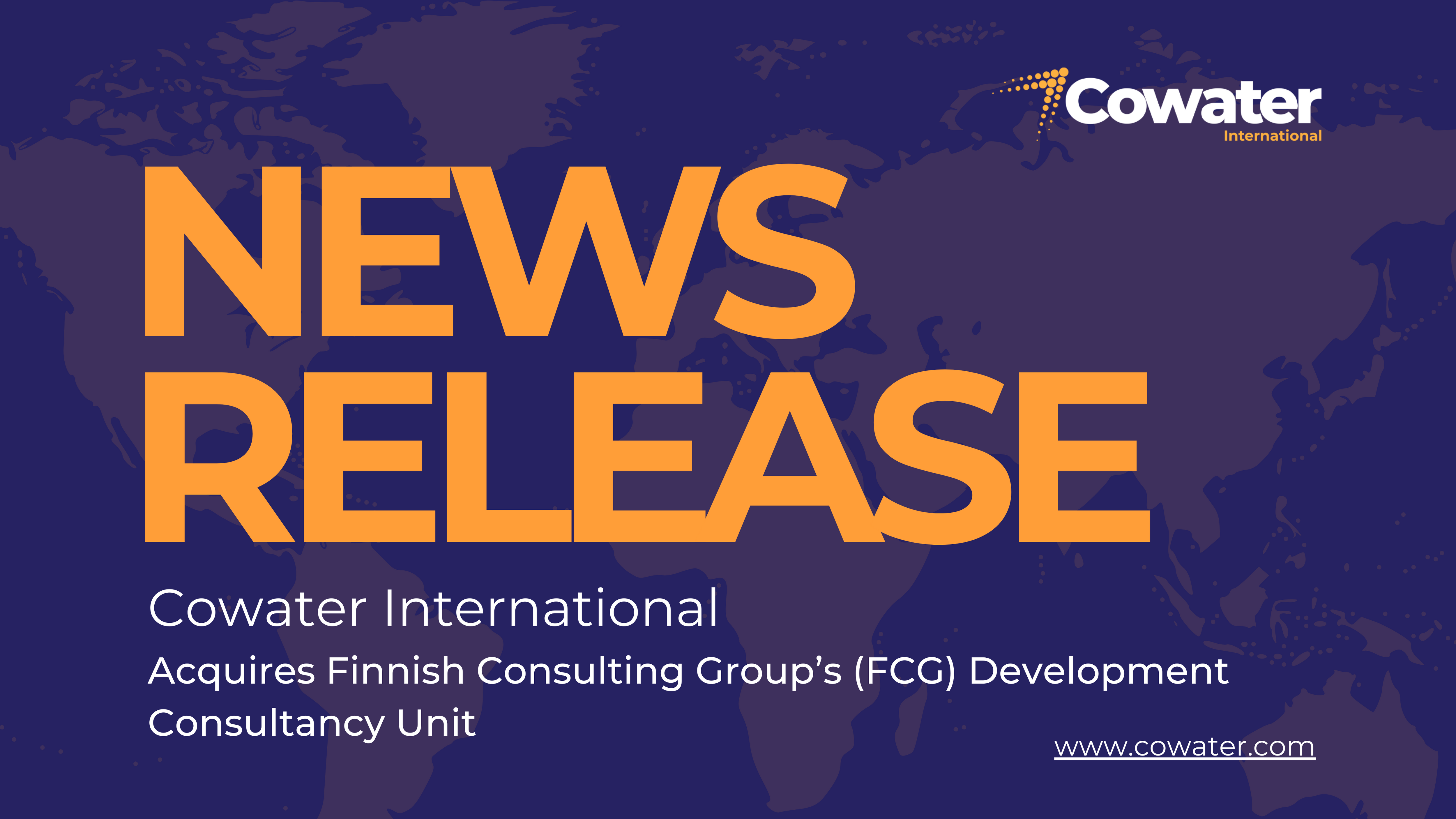 Cowater International Acquires Finnish Consulting Group’s (FCG) Development Consultancy Unit