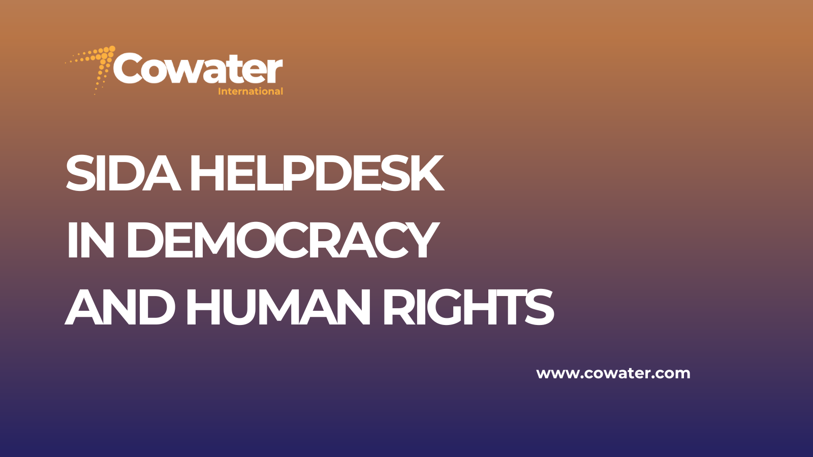 Sida Helpdesk in Democracy and Human Rights